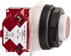 Schneider Electric - 30mm Mount Hole, Extended Straight, Pushbutton Switch with Contact Block - Octagon, Multicolor Pushbutton, Momentary (MO) - USA Tool & Supply