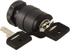 Schneider Electric - 22mm Mount Hole, 2 Position, Key Operated, Selector Switch Only - Black, Maintained (MA), Nonilluminated, Shock, Vibration and Water Resistant - USA Tool & Supply