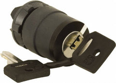 Schneider Electric - 22mm Mount Hole, 2 Position, Key Operated, Selector Switch Only - Black, Maintained (MA), Nonilluminated, Shock, Vibration and Water Resistant - USA Tool & Supply