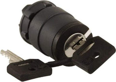 Schneider Electric - 22mm Mount Hole, 2 Position, Key Operated, Selector Switch Only - Black, Momentary (MO), Nonilluminated, Shock, Vibration and Water Resistant - USA Tool & Supply