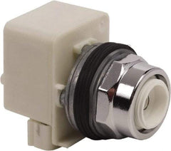 Schneider Electric - 1.18 Inch Mount Hole, Extended Straight, Pushbutton Switch Only - Round, Illuminated, Momentary (MO), Weatherproof, Dust and Oil Resistant - USA Tool & Supply