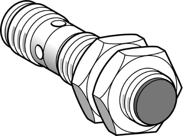 Telemecanique Sensors - NPN, PNP, 2mm Detection, Cylinder, Inductive Proximity Sensor - 2 Wires, IP67, IP69, 12 to 24 VDC, M12x1 Thread, 50mm Long - USA Tool & Supply