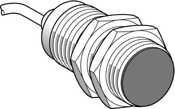 Telemecanique Sensors - PNP, 15mm Detection, Cylinder, Inductive Proximity Sensor - 3 Wires, IP65, IP67, 12 to 24 VDC, M30x1.5 Thread, 43mm Long - USA Tool & Supply