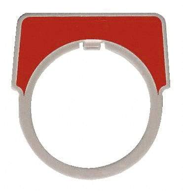 Schneider Electric - Rectangular, Aluminum Legend Plate - Blank - Red Background, 30mm Hole Diameter, 40mm Wide x 43mm High - USA Tool & Supply