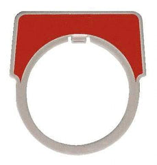 Schneider Electric - Rectangular, Aluminum Legend Plate - Blank - Red Background, 30mm Hole Diameter, 40mm Wide x 43mm High - USA Tool & Supply