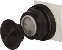 Schneider Electric - 30mm Mount Hole, Extended Straight, Pushbutton Switch Only - Black Pushbutton, Momentary (MO) - USA Tool & Supply