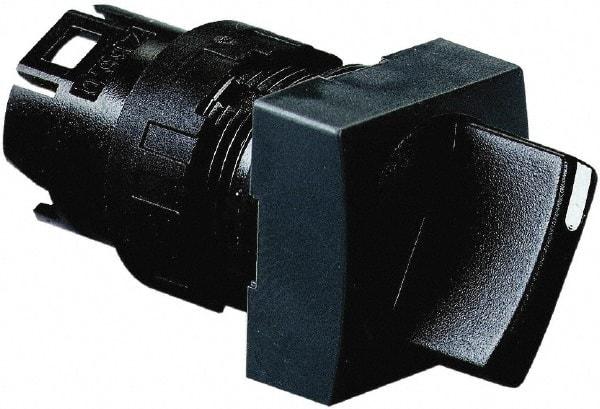 Schneider Electric - 16mm Mount Hole, 2 Position, Handle Operated, Selector Switch Only - Black, Maintained (MA), Shock and Vibration Resistant - USA Tool & Supply
