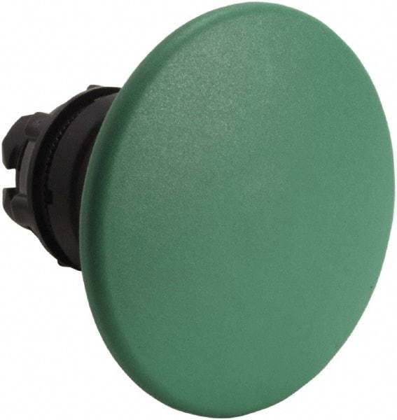 Schneider Electric - 22mm Mount Hole, Extended Mushroom Head, Pushbutton Switch Only - Round, Green Pushbutton, Nonilluminated, Momentary (MO) - USA Tool & Supply
