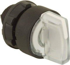 Schneider Electric - 22mm Mount Hole, 3 Position, Handle Operated, Selector Switch Only - White, Momentary (MO), Illuminated, Shock, Vibration and Water Resistant - USA Tool & Supply