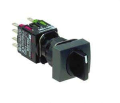 Schneider Electric - 16mm Mount Hole, Selector Switch - Black, Maintained (MA), NO/NC, Vibration Resistant - USA Tool & Supply