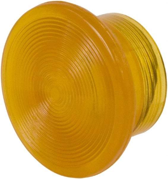 Schneider Electric - Extended Mushroom Head Pushbutton Switch 1-3/8" Knob - Amber, Round Button, Illuminated - USA Tool & Supply