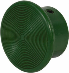 Schneider Electric - Extended Mushroom Head Pushbutton Switch 1-3/8" Screw-On Knob - Green, Round Button, Nonilluminated - USA Tool & Supply