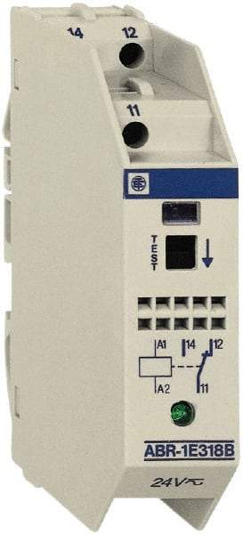 Schneider Electric - 15 Milliamp, NO/NC Configuration, Interface Relay Module - DIN Rail Mount, 23 to 104°F, 110 to 127 VDC - USA Tool & Supply