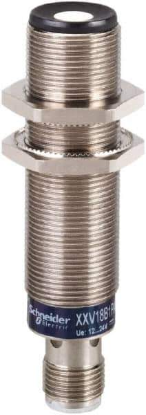Telemecanique Sensors - PNP, 0.05m Detection, Cylinder, Ultrasonic Proximity Sensor - 3 Wires, IP67, 12 to 24 VDC, M18x1 Thread, 18mm Wide - USA Tool & Supply