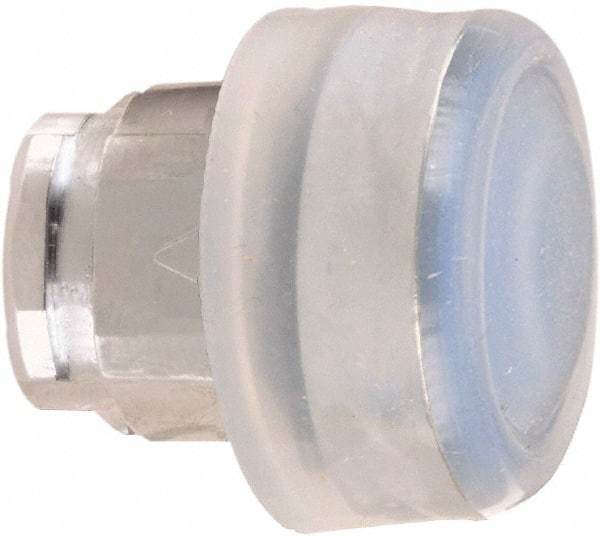 Schneider Electric - 22mm Mount Hole, Extended Straight, Pushbutton Switch Only - Round, Blue Pushbutton, Nonilluminated, Momentary (MO) - USA Tool & Supply