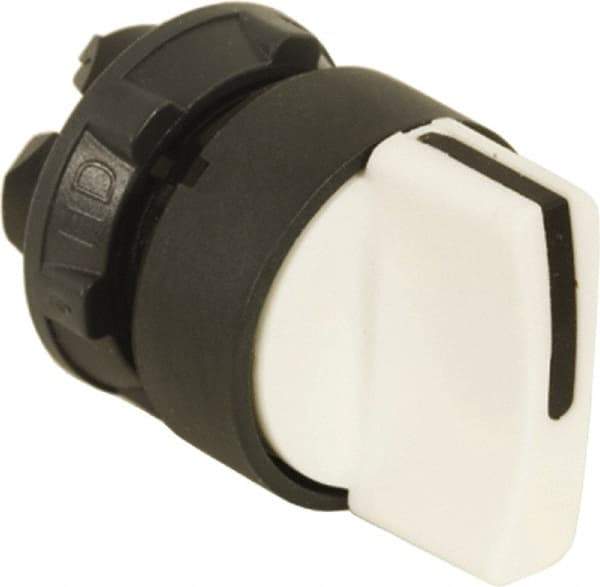Schneider Electric - 22mm Mount Hole, 2 Position, Handle Operated, Selector Switch Only - White, Maintained (MA), Nonilluminated, Shock, Vibration and Water Resistant - USA Tool & Supply