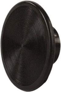 Schneider Electric - Extended Mushroom Head Pushbutton Switch Screw-On Knob - Black, Round Button - USA Tool & Supply