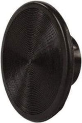 Schneider Electric - Extended Mushroom Head Pushbutton Switch Screw-On Knob - Black, Round Button - USA Tool & Supply