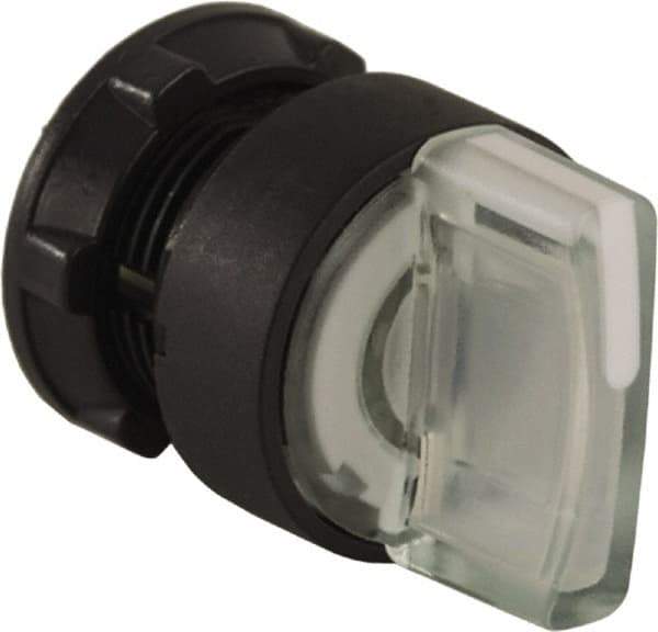 Schneider Electric - 22mm Mount Hole, 3 Position, Handle Operated, Selector Switch Only - White, Maintained (MA), Illuminated, Shock, Vibration and Water Resistant - USA Tool & Supply