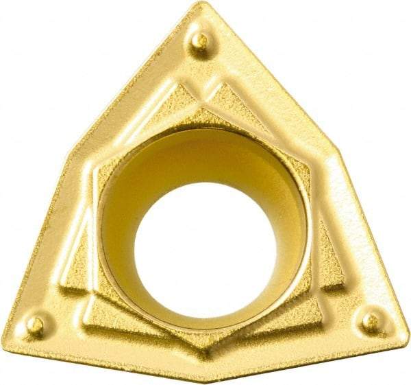 Kyocera - WPMT21.51 HQ Grade CA6525 Carbide Turning Insert - TiCN/Al2O3/TiN Finish, 80° Trigon, 1/4" Inscr Circle, 3/32" Thick, 1/64" Corner Radius - USA Tool & Supply