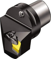 Sandvik Coromant - Left Hand Cut, Size C6, DNMG 15 04 08 & DNMG 432 Insert Compatiblity, External Modular Turning & Profiling Cutting Unit Head - 45mm Ctr to Cutting Edge, 65mm Head Length, Through Coolant, Series T-Max P - USA Tool & Supply