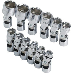 SK - 1/4" Drive Standard Socket Set - 5 to 15mm, Metric Measurement Standard - USA Tool & Supply