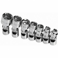 SK - 1/4" Drive Standard Socket Set - 3/16 to 9/16", Inch Measurement Standard - USA Tool & Supply