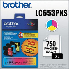 Brother - Cyan, Magenta & Yellow Ink Cartridge - Use with Brother MFC-5890CN, 5895CW, 6490CW, 6890CDW - USA Tool & Supply