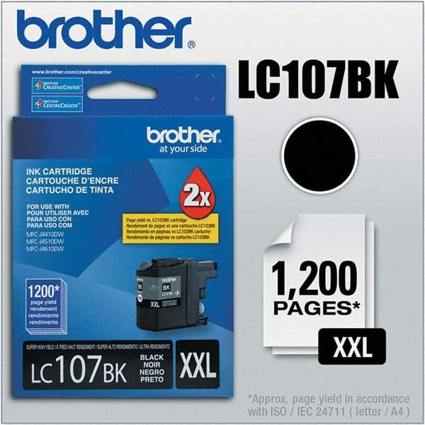 Brother - Black Ink Cartridge - Use with Brother MFC-J4310DW, J4410DW, J4510DW, J4610DW, J4710DW - USA Tool & Supply