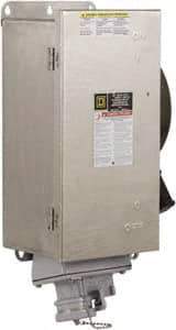 Square D - 30 Amp, 600 VAC, 3 Pole Fused Safety Switch - NEMA 12, 3, 3R, 4, 4X & 5, 7.5 hp at 480 VAC (Single Phase), 20 hp at 600 VAC (Triple Phase), 3P Contact Form - USA Tool & Supply