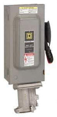 Square D - 60 Amp, 600 VAC, 3 Pole Fused Safety Switch - NEMA 1, 50 hp at 600 VAC (Triple Phase) - USA Tool & Supply