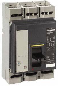 Square D - 600 Amp, 600 VAC, 3 Pole, Panel Mount Molded Case Circuit Breaker - Electronic Trip, Multiple Breaking Capacity Ratings, 3/0 AWG - USA Tool & Supply