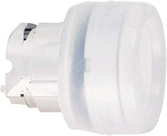 Schneider Electric - 22mm Mount Hole, Flush, Pushbutton Switch Only - Round, White Pushbutton, Nonilluminated, Momentary (MO) - USA Tool & Supply