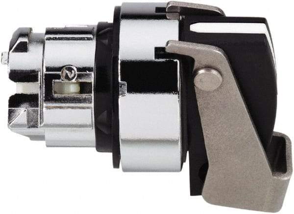 Schneider Electric - 22mm Mount Hole, 2 Position, Handle Operated, Selector Switch - Black, Maintained (MA), Nonilluminated, Shock, Vibration and Water Resistant - USA Tool & Supply