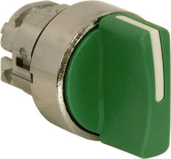 Schneider Electric - 22mm Mount Hole, 3 Position, Handle Operated, Selector Switch Only - Green, Momentary (MO), Nonilluminated, Shock, Vibration and Water Resistant - USA Tool & Supply