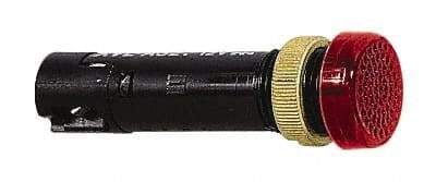 Schneider Electric - 12 V Red Lens LED Pilot Light - Threaded Connector, 16mm Wide - USA Tool & Supply