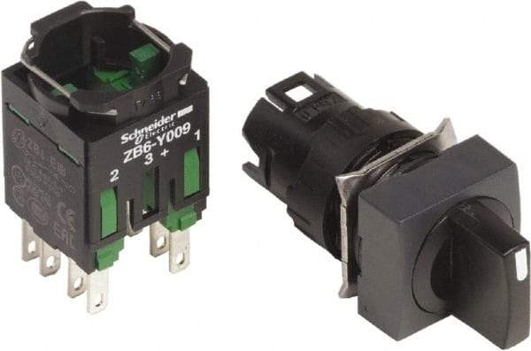 Schneider Electric - 16mm Mount Hole, 5 Position, Selector Switch Only - Maintained (MA), Nonilluminated - USA Tool & Supply