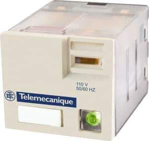 Schneider Electric - 3,750 VA Power Rating, Electromechanical Plug-in General Purpose Relay - 15 Amp at 250 VAC & 28 VDC, 3CO, 120 VAC - USA Tool & Supply