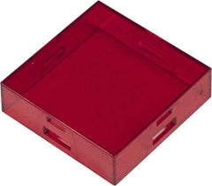 Schneider Electric - Pushbutton Switch Button Cover - Red, Square Button, Nonilluminated - USA Tool & Supply