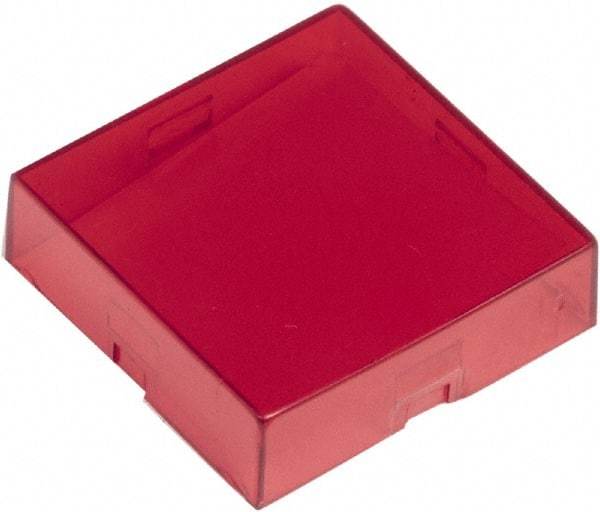 Schneider Electric - Pushbutton Switch Button Cover - Red, Square Button, Nonilluminated - USA Tool & Supply