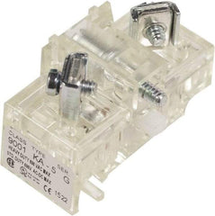 Schneider Electric - NC, 10 Amp, Electrical Switch Contact Block - 600 Volt, Screw and Solder Terminal, 1.18 Inch Hole, 30mm Hole - USA Tool & Supply