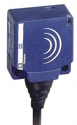 Telemecanique Sensors - PNP, NC, Flat, Inductive Proximity Sensor - 3 Wires, IP68, 12 to 24 VDC, 26mm Wide - USA Tool & Supply