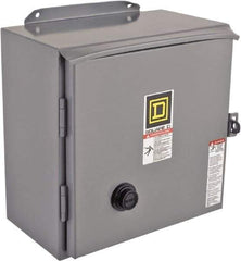 Square D - 208 Coil VAC at 60 Hz, 27 Amp, NEMA Size 1, Reversible Enclosed Enclosure NEMA Motor Starter - 3 Phase hp: 10 at 460 VAC, 10 at 575 VAC, 7-1/2 at 200 VAC, 7-1/2 at 230 VAC, 12 Enclosure Rating - USA Tool & Supply