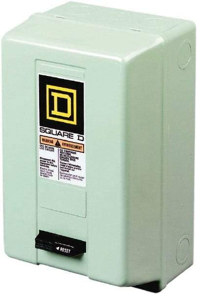 Square D - 3 Pole, 220 Coil VAC at 50 Hz, 240 Coil VAC at 60 Hz, 90 Amp NEMA Contactor - NEMA 1 Enclosure, 50 Hz at 220 VAC and 60 Hz at 240 VAC - USA Tool & Supply