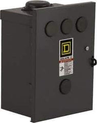 Square D - 3R NEMA Rated, 2 Pole, Electrically Held Lighting Contactor - 30 A (Tungsten), 110 VAC at 50 Hz, 120 VAC at 60 Hz - USA Tool & Supply