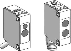 Telemecanique Sensors - M8 Connector, 15m Nominal Distance, Shock and Vibration Resistant, Through Beam Photoelectric Sensor - 12 to 24 VDC, 1000 Hz, PBT, 20mm Long x 11mm Wide x 43mm High - USA Tool & Supply