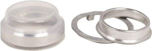 Schneider Electric - Pushbutton Switch Boot - Clear, Round Button, Nonilluminated - USA Tool & Supply