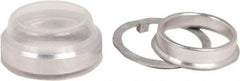 Schneider Electric - Pushbutton Switch Boot - Clear, Round Button, Nonilluminated - USA Tool & Supply