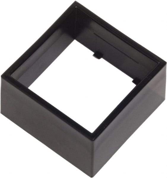 Schneider Electric - Pushbutton Switch Full Shroud - Black, Square Button, Nonilluminated - USA Tool & Supply