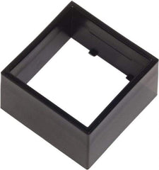 Schneider Electric - Pushbutton Switch Full Shroud - Black, Square Button, Nonilluminated - USA Tool & Supply